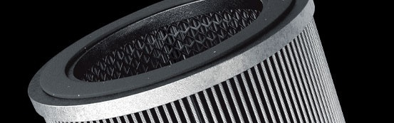 Air filters with integrated silencer