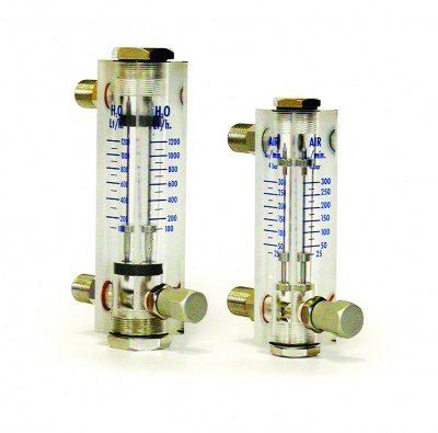 Akrylic (PMMA) flowmeters for medium flow rates with the needle valve - model R-R