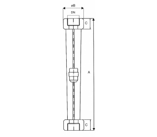 Flowmeter V-VK dimensions