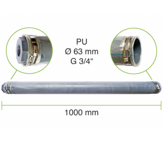 Tube diffuser with polyurethane membrane - connection